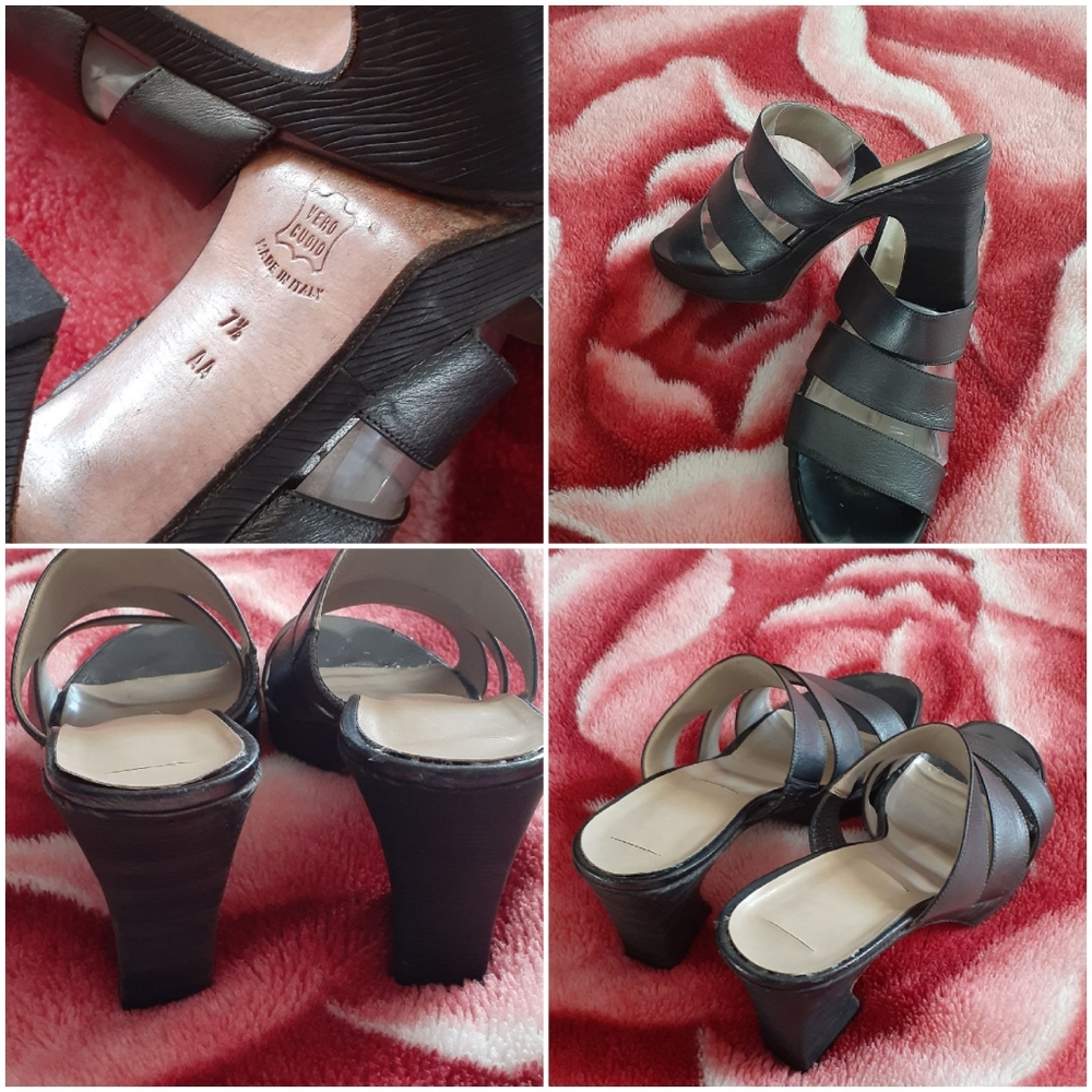 VTG❤️2/12.00 Vero Cuoio leather strap clogs (bundle)